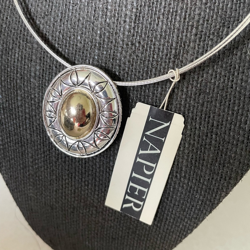 Napier Silver and Gold Pendant Necklace